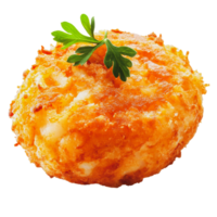 Crispy hash brown with parsley garnish png