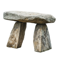 Ancient stone table structure in natural setting png