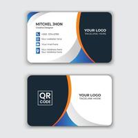 Double-sided creative business card design template. Business card for business and personal use vector