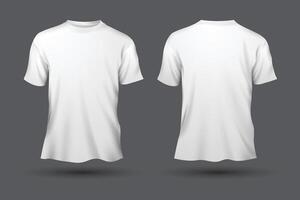 tshirt front and back mockup design template vector
