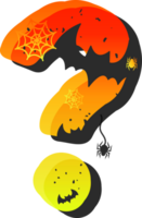 Question mark, Halloween alphabet lettering png