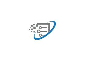 E tecnology Logo Design with Creative Modern iicon template vector