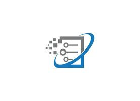 E tecnology Logo Design with Creative Modern iicon template vector