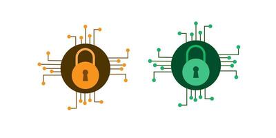 Cyber security icon, artificial intelligence keyhole icon , cyber security outline style illustration isolated on white background vector