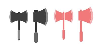 Crossed axes icon. Black silhouette. Front side view. simple flat graphic illustration. Isolated object vector