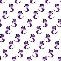 Magic snake in witch hat and gold ring at the end of tail Seamless pattern. Background texture idea Isolated. illustration Wallpaper, wrapping, backdrop or web, promo, banners, cards concept vector