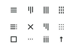 Hamburger interface menu simple line, minimal ui popup burger. Template navigation. Icon, dropdown button web symbol. Interface Design element vector
