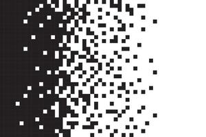 Dissolve pixel disperse blocks. Dust fragment, broken dots texture. Fractured disperse. Mosaic filled square dotted abstract pattern vector
