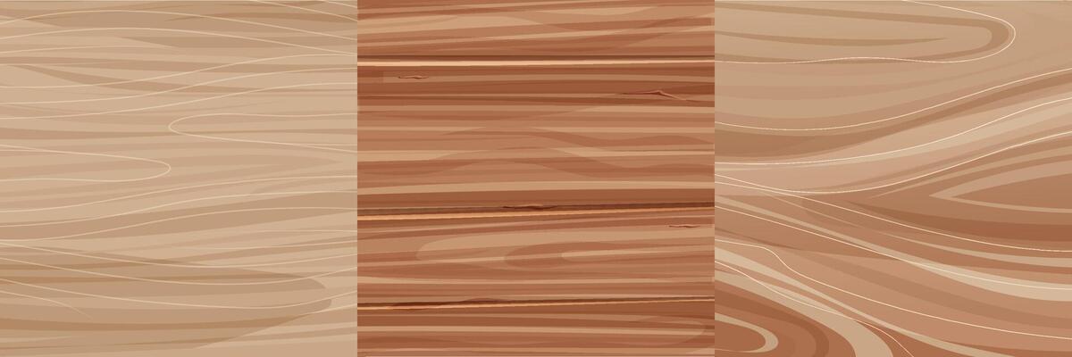 Set wood templates annual rings texture top view surface. Tree material, plank or panel. Stamp of tree trunk natural timber.