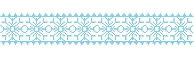Pixel Border snowflake winter decoration elements. Divider patterns y2k. Simple minimal. Holiday Chirtmas frame. vector