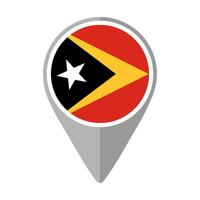 EastTimor Flag on Location Pin vector
