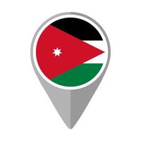 Jordan Flag on Location Pin vector