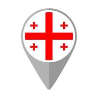 Georgia Flag on Location Pin vector