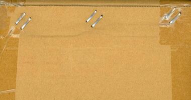 brown corrugated cardboard texture background photo