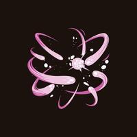 accumulate energy shot cartoon effect vector