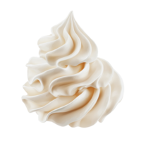 Soft serve ice cream swirl on a plain background png
