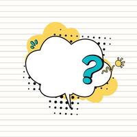 cute question mark bubble speech vector