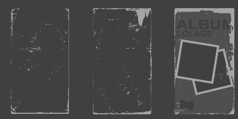 Vintage grunge paper texture portrait frame. Retro paper cover texture for album covers, books and packaging. with worn edges. Old worn background. illustration
