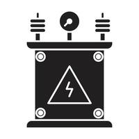 Electrical transformer icon on white background vector