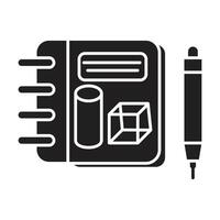 notebook icon on white background vector