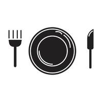 plate icon on white background vector