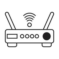 Wi-Fi router icon on white background vector