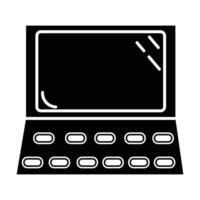 portable computer icon on white background vector