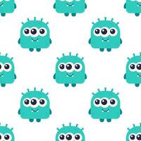 Children's pattern with a cute monster. Seamless pattern vector