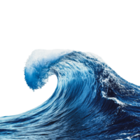 Large ocean wave crashing against the shore png