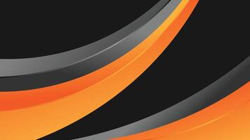 Abstract Orange and Black Overlap Layered vector