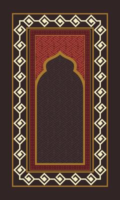 abstract geometric pattern prayer rug