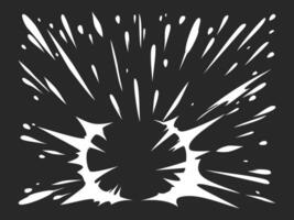 impact hit splash attack cartoon vector