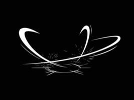 multi sword clash action cartoon effect vector