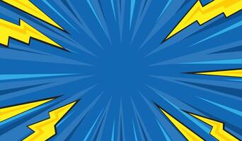 Pop art comic background with thunder flash vector