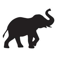 Elephant Silhouette isolated on white background vector