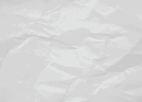 Blank background of Wrinkled Notebook Sheet. Gray horizontal creasy surface banner. Realistic Crumpled white Paper texture.