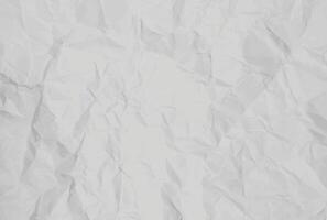 Crumpled sheet of white and gray Notebook Paper. Horizontal background with folds for scrapbooking. Blank banner with uneven Texture vector