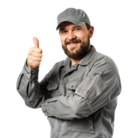 persona con contento cara en estudio haciendo gesto de pulgares arriba con aislado en transparente antecedentes cortar fuera png