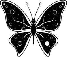 Simple Galaxy Shaped Butterfly Illustration vector