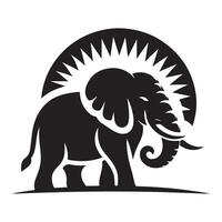 High-Quality Silhouette of an elephant illustration vector
