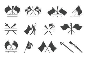 Color Guard , Marching Band split Monogram, Color Guard Design, vector