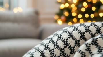 Subtle houndstooth pattern festive Christmas texture classic and timeless cozy seasonal warmth with a refined touch photo