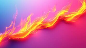 Vibrant Abstract Flame on Gradient Background with Pink, Purple, and Blue Hues photo