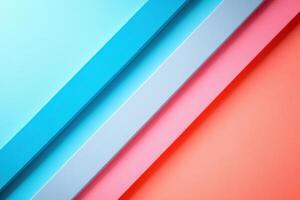Abstract Geometric Background with Diagonal Stripes in Blue, Pink, and Red Tones photo