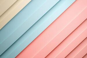 Colorful Abstract Background with Diagonal Stripes in Pastel Shades of Blue, Pink, and Beige photo