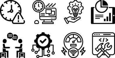 website and app icon set collection vector