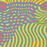 Groovy intertwined Psychedelic Geometric Background. Vintage wavy lines bound. illustration vector