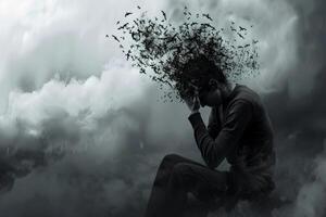 Mind in disarray, conceptual representation of stress photo