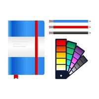 Notebook. Icon color palette. Choice of paint color. Design. illustration vector