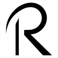 Modern and Minimalistic Letter R Logotype Illustration and Gradient latter r logo design vector